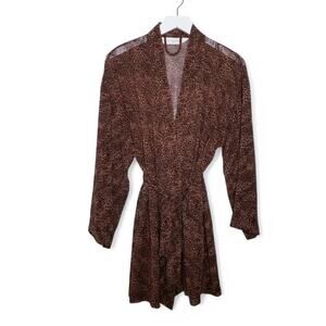 Victoria's Secret Leopard Animal Print Sheer Chiffon Robe - Size
